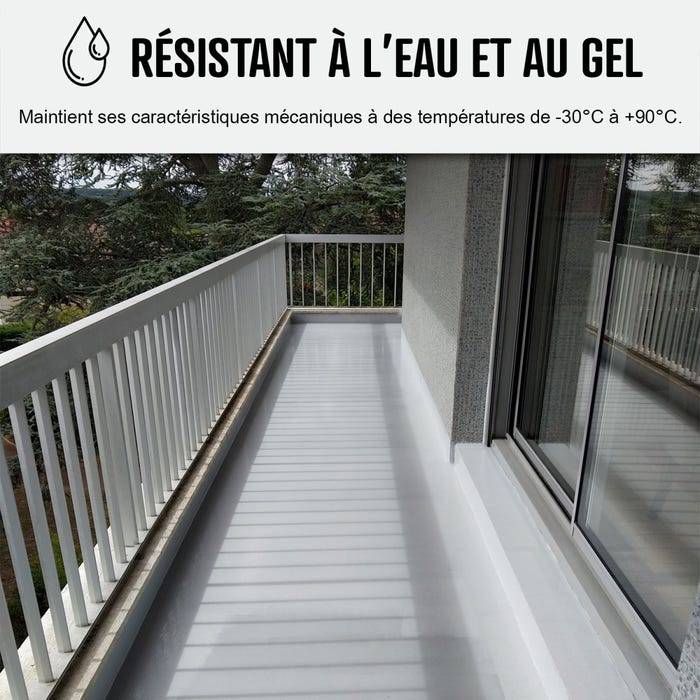 Résine d'étanchéité - réparation terrasse - 10 m², circulation privée, support poreux - Finition Mate - ARCANE INDUSTRIES 2