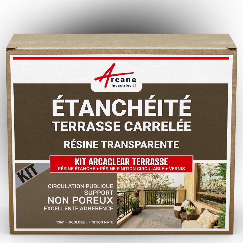 Résine étanchéité Toit Terrasse - Séchage 3h - Arcathan Xtrem Gris Argent -  Ral 7001 - 17 Kg (jusqu'à 11 M² En 2 Couches)