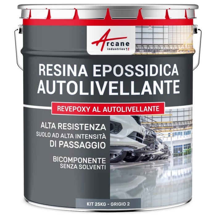 Résine epoxy autolissante sols - REVEPOXY AL Gris 2 - RAL 7046 - 25 kg - ARCANE INDUSTRIES 1