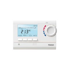 THERMOSTAT D'AMBIANCE PROGRAMMABLE 24H 7J RADIO 1 ZONE THEBEN 8339501 0