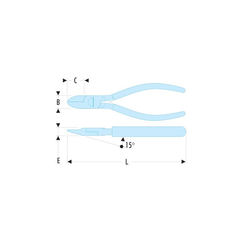 FACOM - Pinces coupantes diagonales pour plastique - 395.14 1