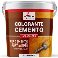 Pigments Colorants Premium pour enduit, béton, mortier, chaux, platre - ARCACOLORS - 500 gr - Blanc - ARCANE INDUSTRIES 1