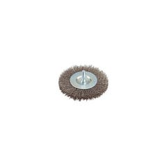 Brosse circulaire sur tige 6mm D.50mm fils ondulés inox Sidamo 0