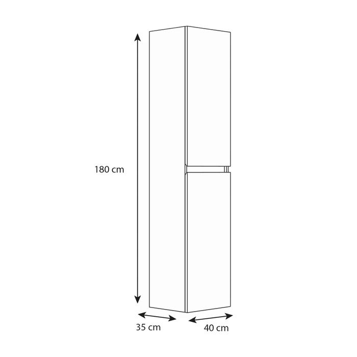 Colonne de salle de bain LIVO murale avec rangement 40 x 180 x 35 cm GAYA 3