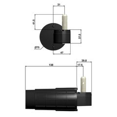 Motorisation volet 1 battant gauche URANUS radio - gond Ø 12 2