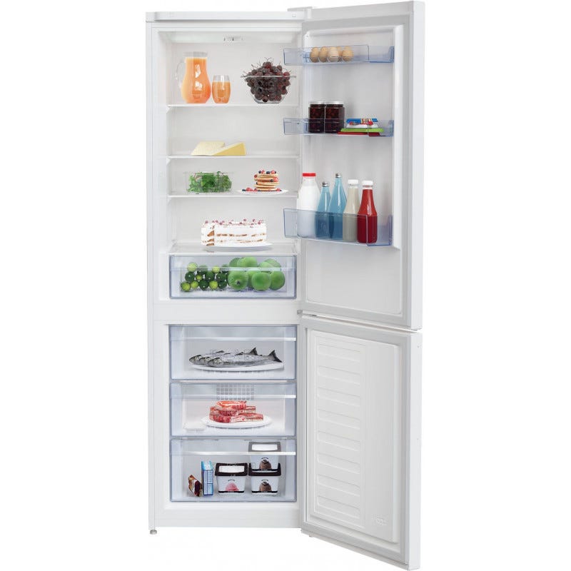 Réfrigérateurs combinés 350L Froid Statique BEKO 59.5cm A++, RCSA 366 K 40 WN 0