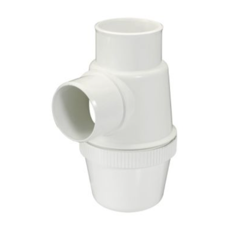 Siphon de lavabo Nicoll - Entrée verticale - Ø32mm - A joint - avec garde d'eau - PVC - Blanc 0