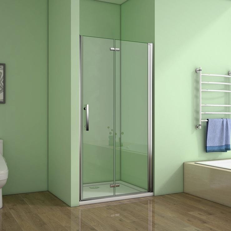 Aica Porte De Douche 120x195cm Porte De Douche Pivotante Et Pliante Verre Anticalcaire 0