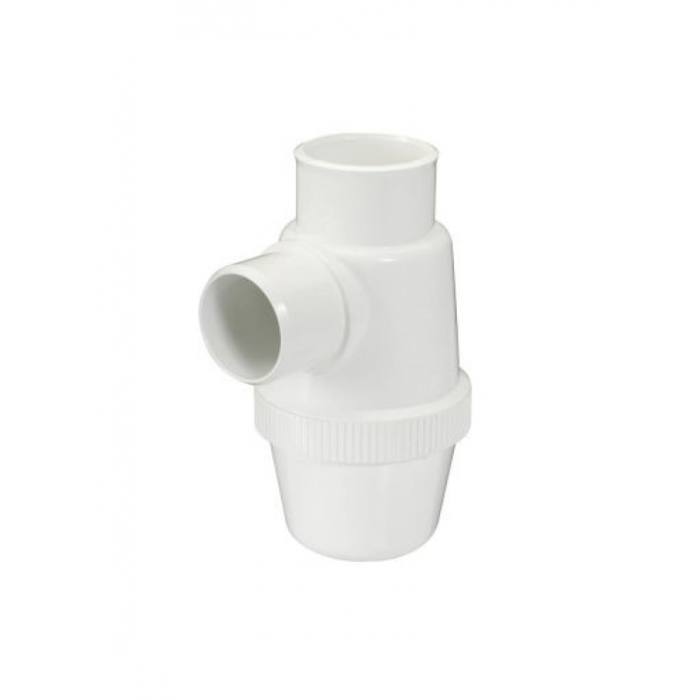 Siphon de lavabo Nicoll - Entrée verticale - Ø40mm - A coller - PVC - Blanc 0