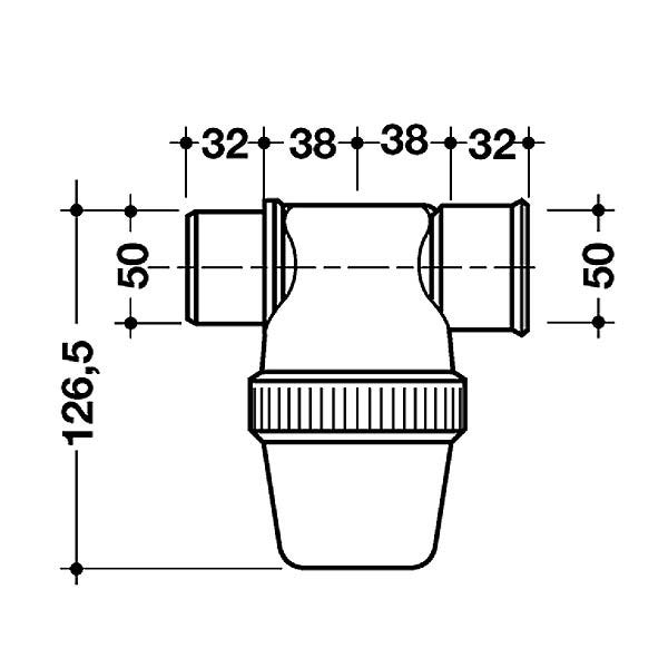 Siphon de lavabo Nicoll - Entrée horizontale - Ø50mm - A coller - PVC - Blanc 1