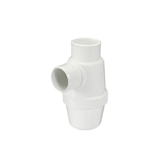 Siphon de lavabo Nicoll - Entrée verticale - Ø32mm - A coller - PVC - Blanc 0