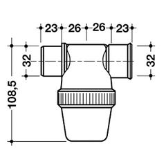 Siphon de lavabo Nicoll - Entrée horizontale - Ø40mm - A coller - PVC - Blanc 1