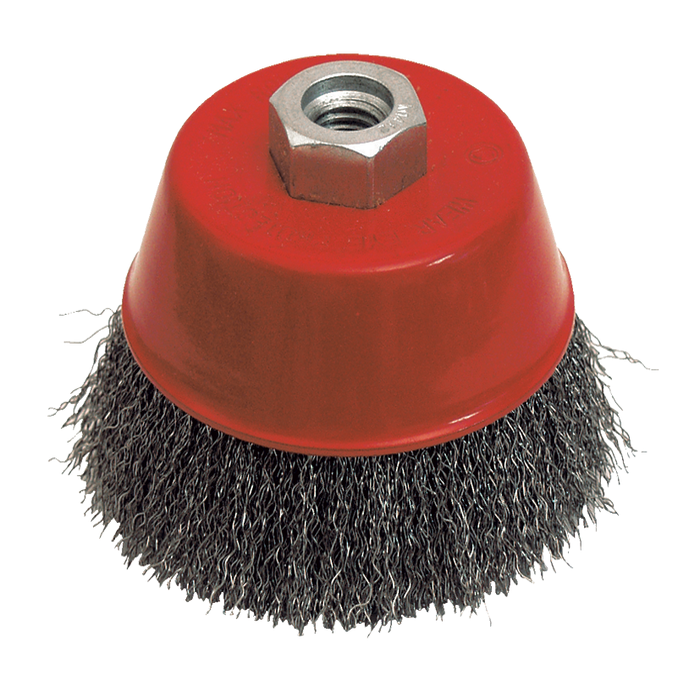 Brosse conique fil acier ondulé pour métal Classic ø 125 Fil 0,30 Boite de 1 2