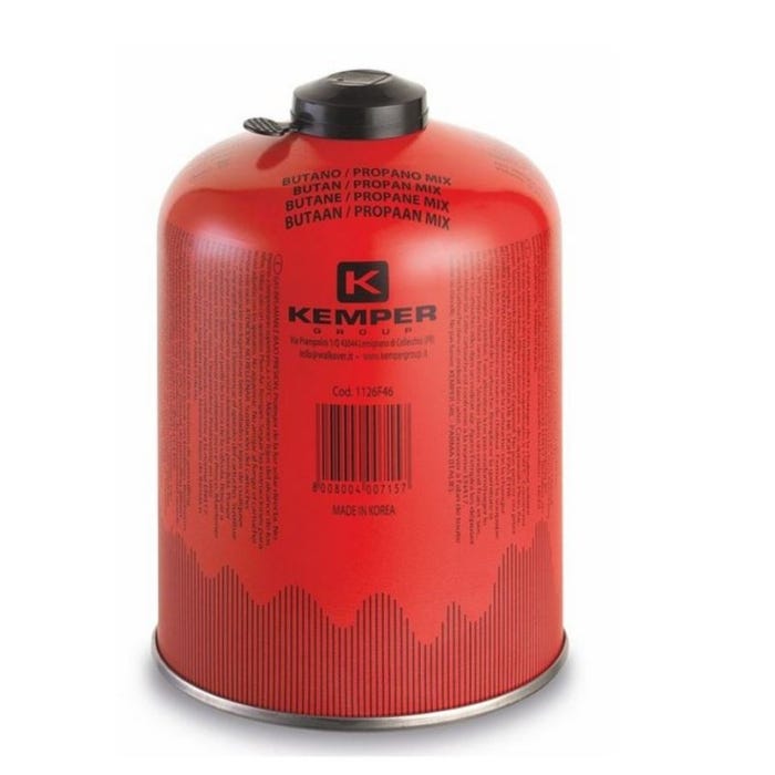 Pack de 6 Cartouches de gaz 450g Butane propane mix Valve 7/16 KEMPER 4