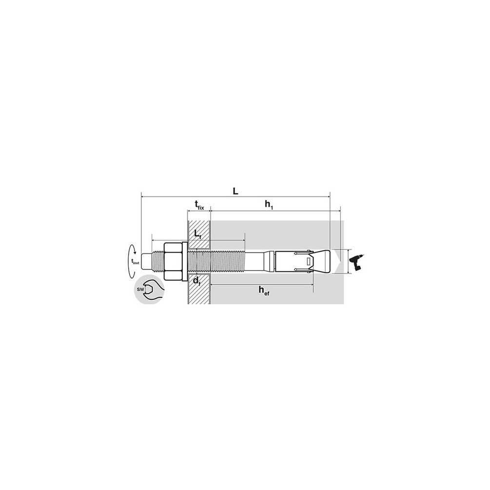 20 Goujons D'ancrage, ATE Option 1, Acier Zingué - M16 X 125 Mm Bricoman