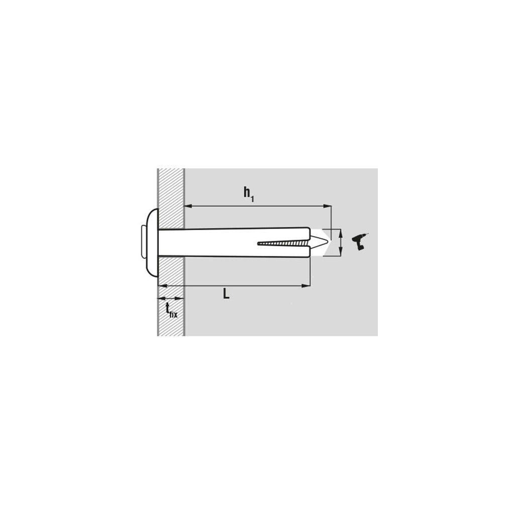 100 chevilles métallique à frapper - 6 x 30 mm 3