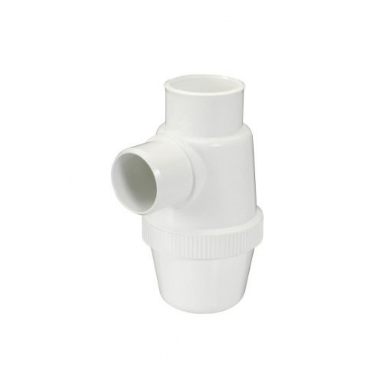 Siphon de lavabo Nicoll - Entrée verticale - Ø50mm - A coller - PVC - Blanc 0