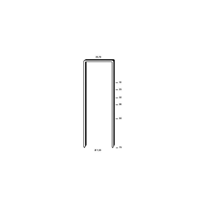 4 000 agrafes galvanisées résinées WD-38 - 25,7 x 38 x D. 1,53 mm - 6WD381 - Alsafix 0