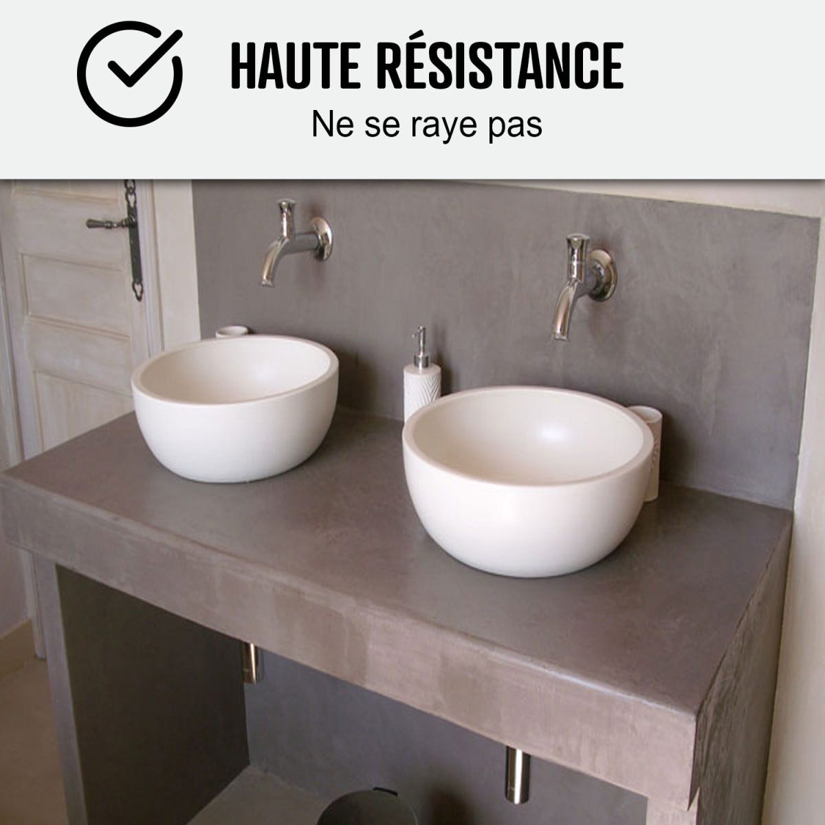 KIT BÉTON CIRÉ - MURS SALLE DE BAINS DOUCHE ITALIENNE Rosetto Marron Rose - 10 m² (en 2 couches) - ARCANE INDUSTRIES 3