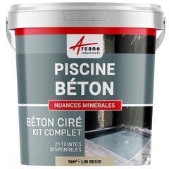 Kit Béton Ciré Piscine Béton - Rénovation et Etanchéité - 16 m² - Lin Beige - ARCANE INDUSTRIES 5