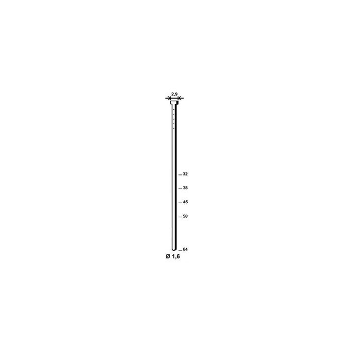 2 000 pointes brads galvanisés en bande 20° D. 1,6/2,9 x L. 32 mm - PO62750 Alsafix 0