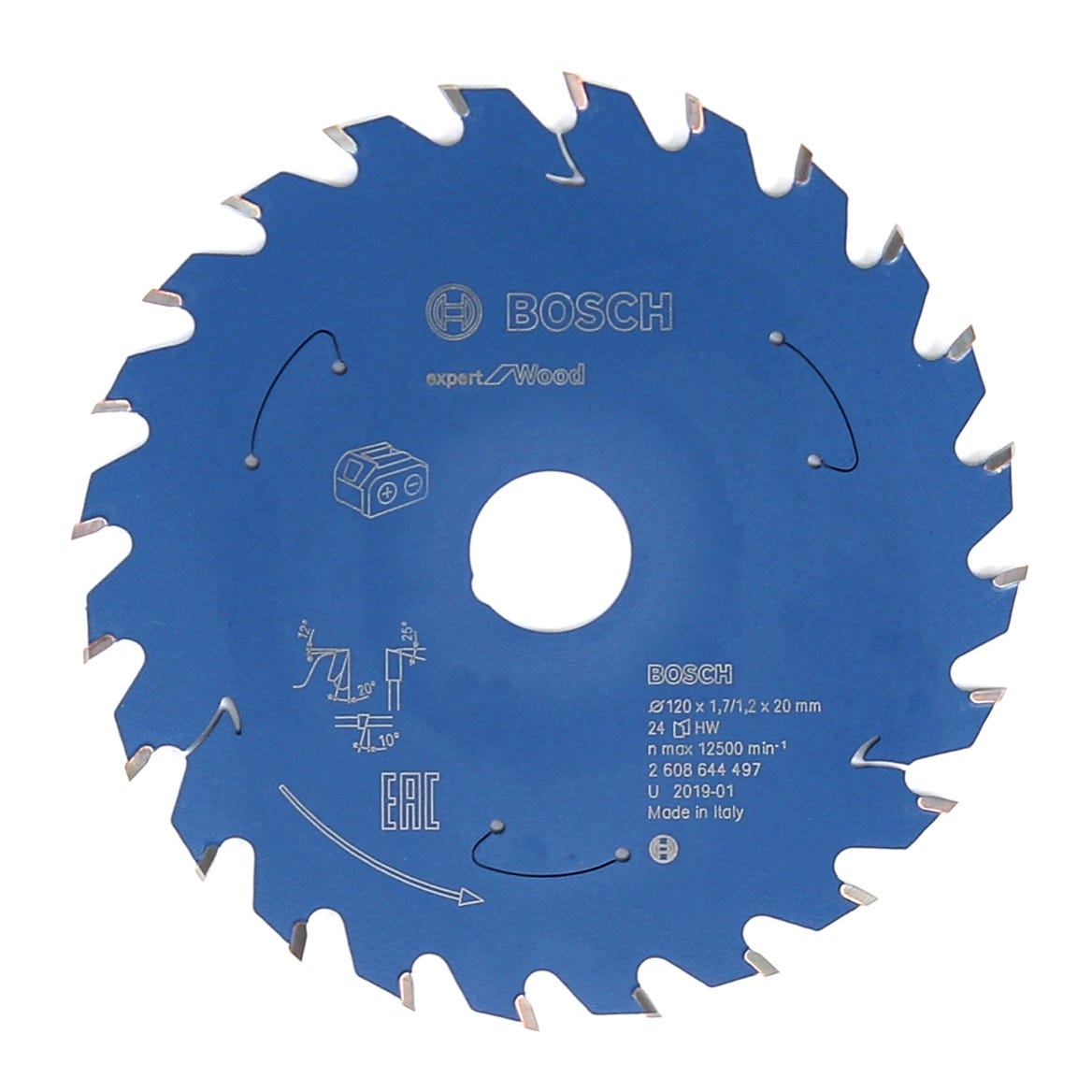 Bosch Lame de scie circulaire Expert pour bois 120 x 1,2 x 20 mm - 24 dents pour bois ( 2608644497 ) 0