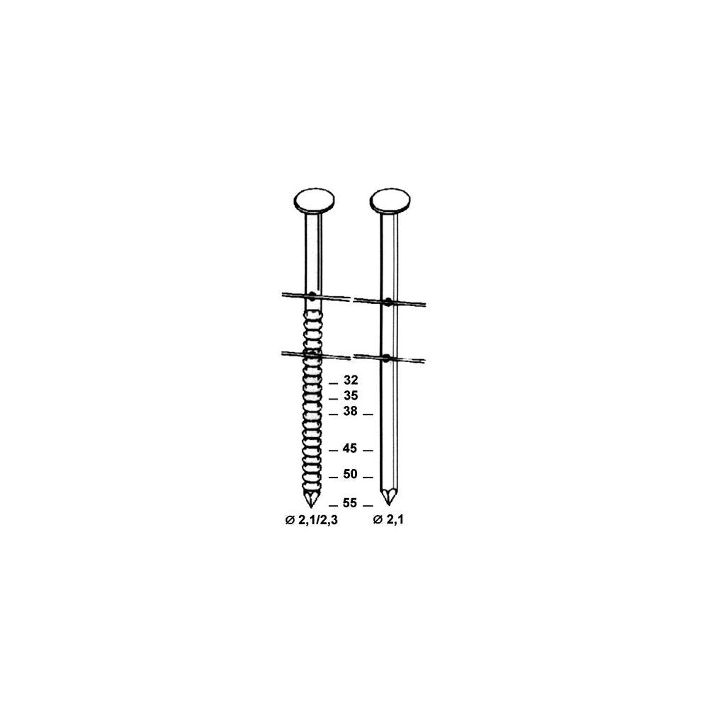 Coil de 23 400 pointes annelées 16° BO 21/23 D. 2,1/2,3 x 32 mm - BO-21322 Alsafix 0