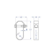 Collier Clevis - Zingué 16" - Boite de 1 1