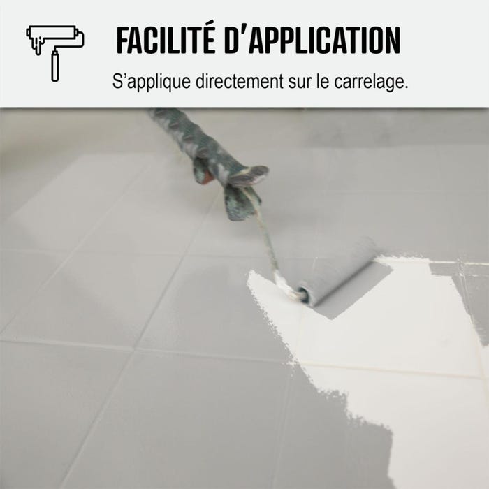 Peinture Carrelage cuisine, Salle de bain: ARCAPOXY CARRELAGE Blanc Cassé - Crème - RAL 9001 - 2.5 kg (jusqu'à 25 m² en 2 couches) - ARCANE INDUSTRIES 4