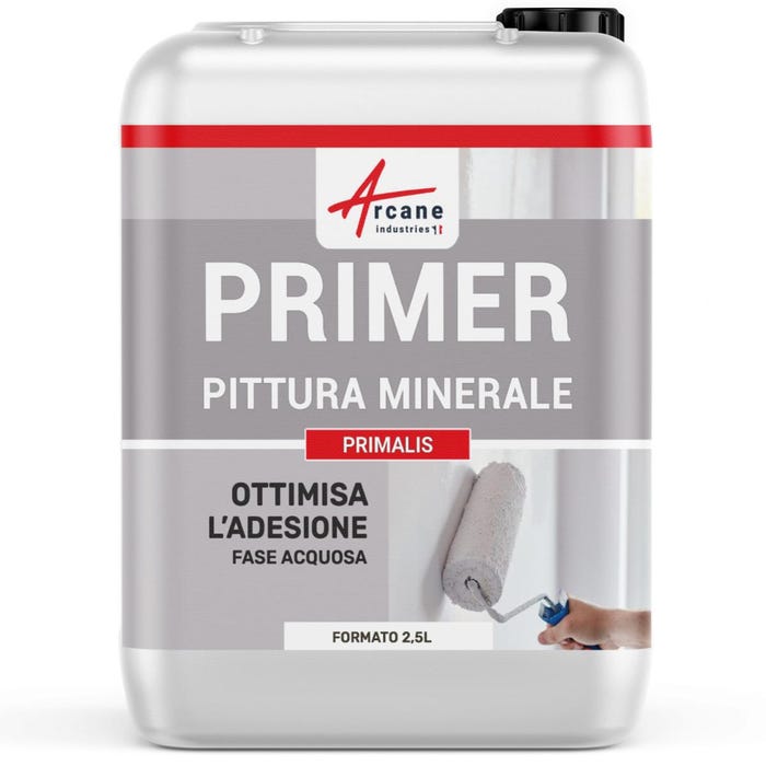 SOUS-COUCHE, PRIMAIRE POUR PEINTURE ARGILE & CHAUX & BADIGEON & STUCCO - PRIMALIS - 2.5 L - - ARCANE INDUSTRIES 1