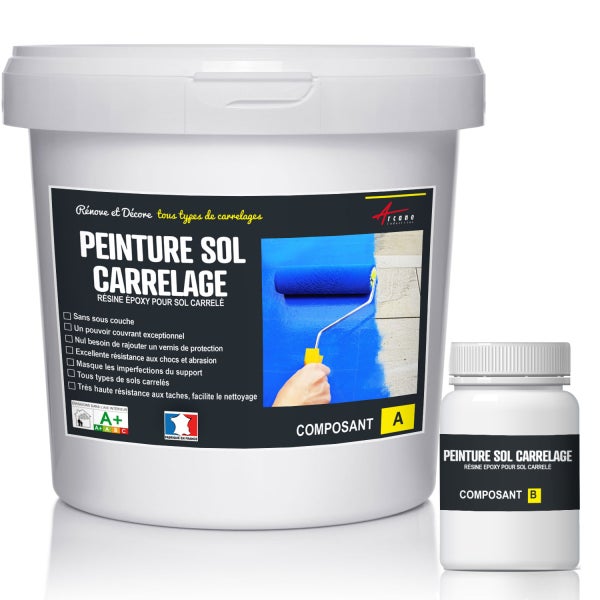 Résine epoxy autolissante sols - REVEPOXY AL - Ivoire Claire - RAL 1015 - 5  kg - ARCANE INDUSTRIES