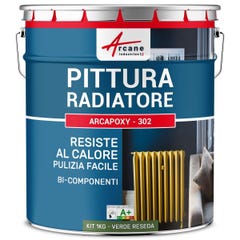 Peinture Radiateur fonte acier alu - PEINTURE RADIATEUR - 1 kg (jusqu'à 5 m² en 2 couches) - Vert Reseda - RAL 6011 - ARCANE INDUSTRIES 3