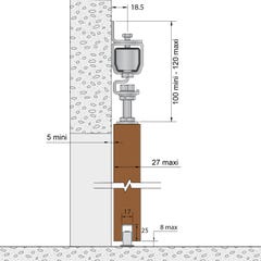 Système coulissant SLID'UP 2000 pour 1 porte extérieure 27 mm max - rail 1,95 m acier galvanisé - 60 kg 4