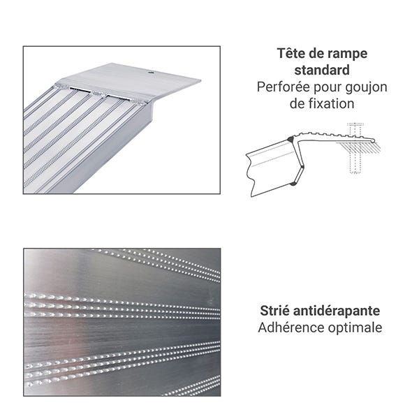 Rampe longueur 1470mm / Hauteur à franchir 410mm - charge max par paire 500kg pour empattement 1000mm - Prix Unitaire - AO10/08 3