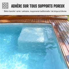 Enduit piscine, enduit de cuvelage, enduit hydrofuge pour étanchéité piscine - 25 kg - Blanc - ARCANE INDUSTRIES 3