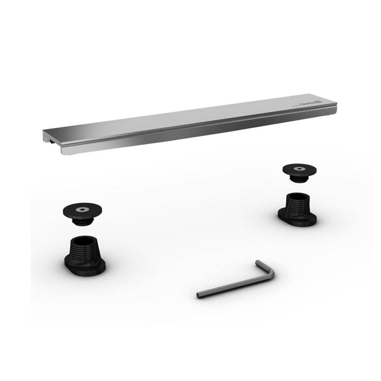 wedi Barrette de finition pour évacuation linéaire Fundo Riolito neo - inox - L. 80 cm 3