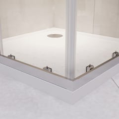LANA Cabine de douche porte coulissante H 190 cm verre transparent 90 x 90 cm 4