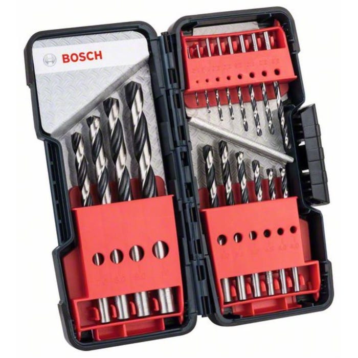 Bosch Accessories 2608577350 HSS Jeu de forets pour le métal 18 pièces DIN 338 tige cylindrique 1 set 5