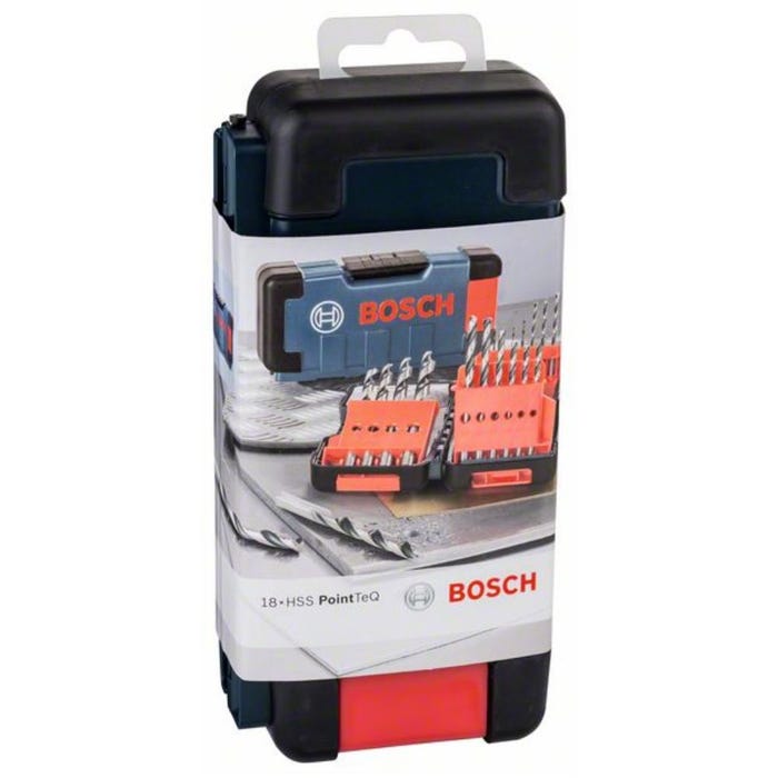 Bosch Accessories 2608577350 HSS Jeu de forets pour le métal 18 pièces DIN 338 tige cylindrique 1 set 6