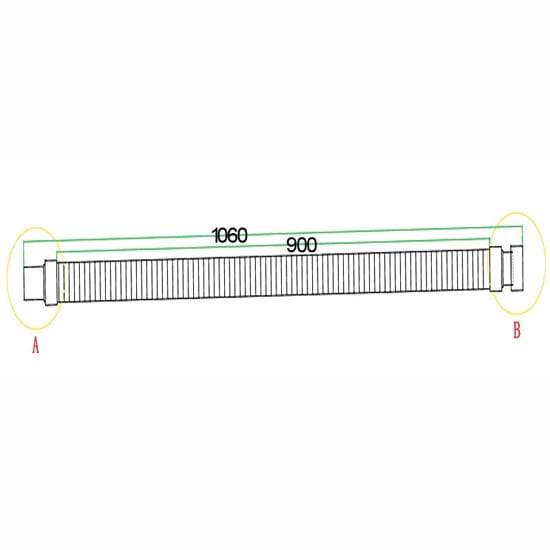 Aica Tuyau De Bonde 90cm 2