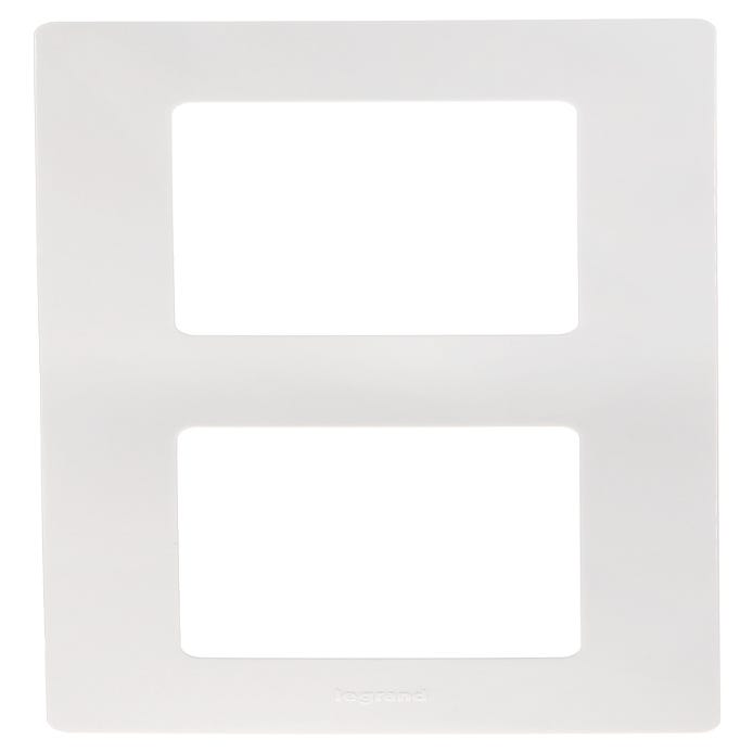 Plaque blanche double pour appareillage gamme Niloé - Legrand 2
