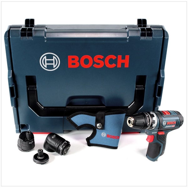 Bosch GSR 12V-15 FC Professional FlexiClick Perceuse-visseuse sans fil avec  Boîtier L-Boxx + 3 Porte-embout - sans Batteries, ni Chargeur ❘ Bricoman