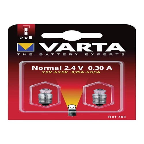 Varta - 2 Ampoules 4.8v 0.75a Krypton Culot Lisse Varta 5