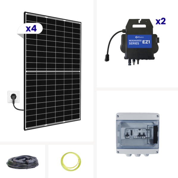 KIT SOLAIRE AUTOCONSOMMATION FRANÇAIS 1700W - MICRO ONDULEUR APS - SANS FIXATIONS 0