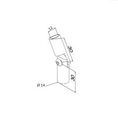 Raccord Orientable pour Barre de Diam 12mm en inox brossé 1,2 1