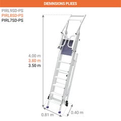 Pirl pliant avec stabilisateurs latéraux et portillon - Hauteur plateforme 1.75m - PIRL7SD-PS 2