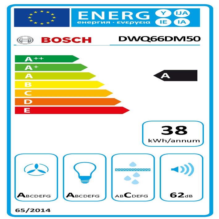 Hotte décorative 400m³/h BOSCH 60cm, 1108391 1