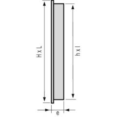 Grille de ventilation rectangulaire à encastrer 100 x 279 mm à fermeture sans moustiquaire 2