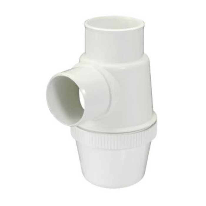 Siphon de lavabo Nicoll - Entrée verticale - Ø40mm - A joint - avec garde d'eau - PVC - Blanc 0