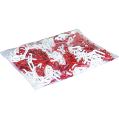 Chaîne plastique Rouge et Blanche - Ø 6mm x 25m en sac - SIGNAL - 1165083 1